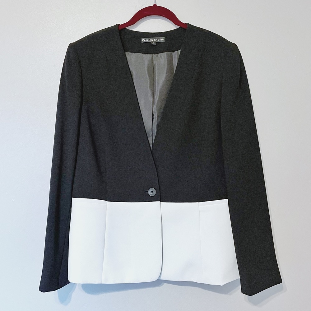 Preston & York Black and White Blazer